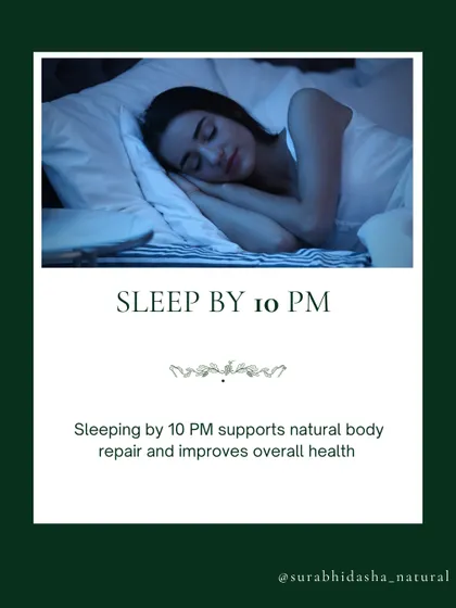 Your body's repair mode is most active between 10 PM and 2 AM. Sleeping early supports this natural process, leading to better skin, a healthier mind, and more energy.
