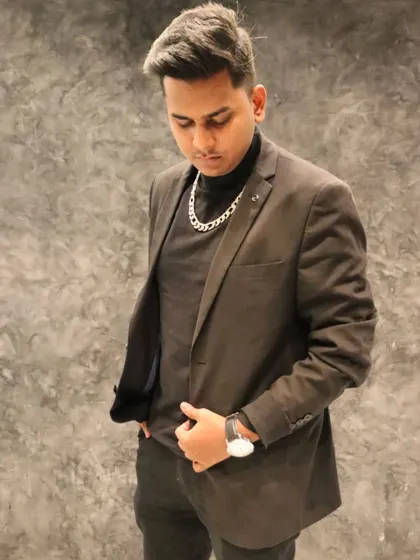 Another look from my professional photoshoot, showcasing a sharp and modern style.