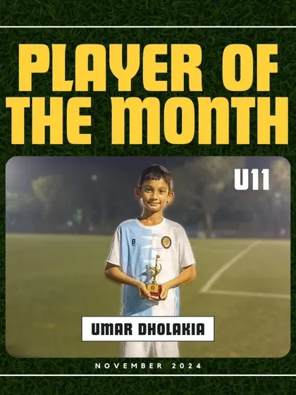 Umar Dholakia, our U11 Player of the Month for November 2024.