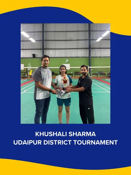 Celebrating Khushali Sharma's outstanding performance at the Udaipur District Tournament, where she secured an impressive six podium finishes across multiple categories.