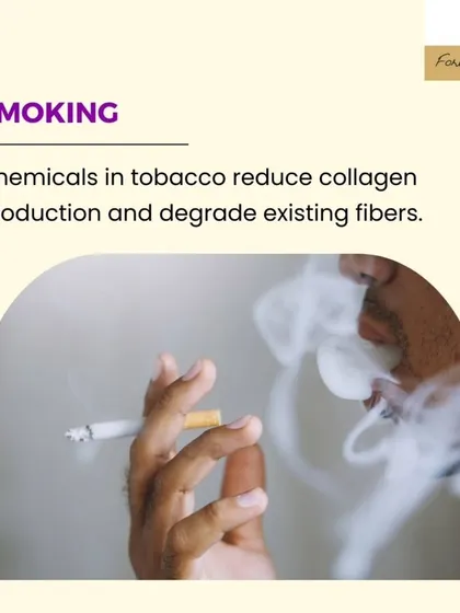 The chemicals in tobacco smoke are incredibly damaging to your skin. They reduce collagen production and degrade existing collagen fibers, leading to premature wrinkles and sagging skin. Quitting smoking is one of the best things you can do for your skin.