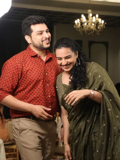 A final candid shot from our 6th-anniversary celebration, capturing a moment of shared laughter and happiness.