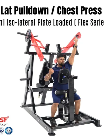 A demonstration of the iso-lateral lat pulldown, allowing each side of the back to be worked independently.