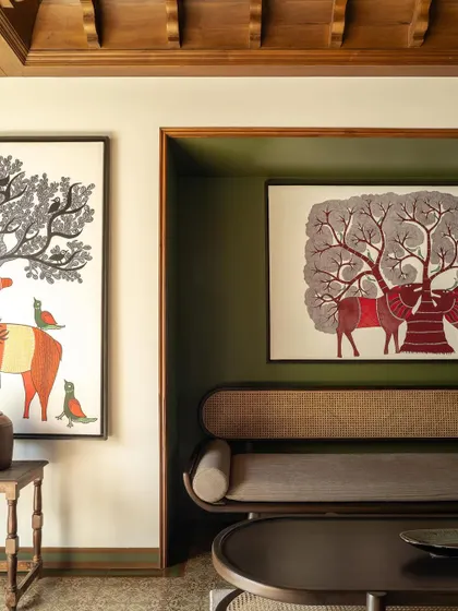 Additional images from the House of Gond, Lord Elgin, Elgin Cafe, and House Around the Oblique Column, further exploring themes of traditional craftsmanship, colonial modernism, and brutalist form.