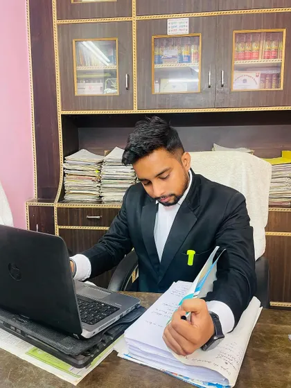 Late hours at the desk are a standard part of being a litigation lawyer. Here I am working through case files and preparing for the next day in court at my Punjab & Haryana High Court chamber.