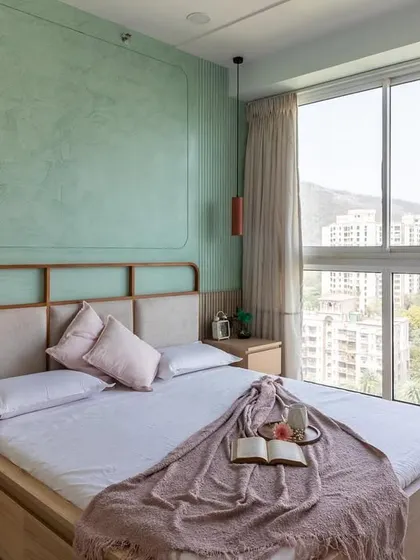 Emphasizing natural materials and simplicity, this Wabi-Sabi bedroom is designed to be uncluttered and harmonious, perfectly capturing the "less is more" philosophy.