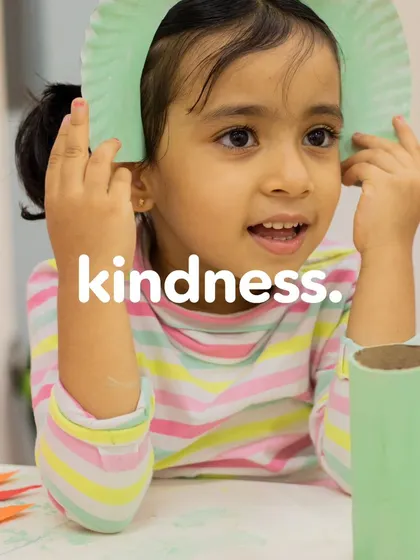 "Remember you’re the one who can fill the world with sunshine." A sweet photo reminding us to nurture kindness in our children every day.