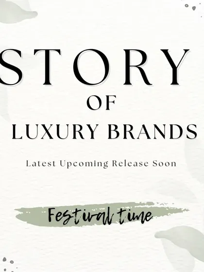 This graphic reinforces my brand story: "Story of Luxury Brands," promising a curated, high-quality experience.