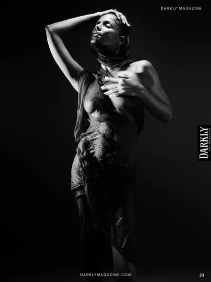 Another powerful pose from the "Elegy in Motion" series in Darkly Magazine.