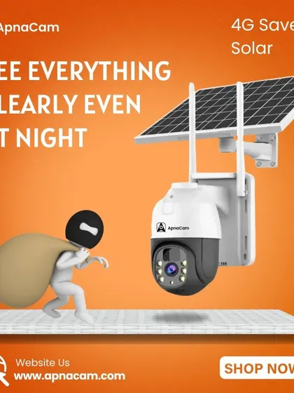 See everything clearly even at night with our 4G Saver Solar camera. This graphic shows how it can help you catch intruders, powered by the sun.