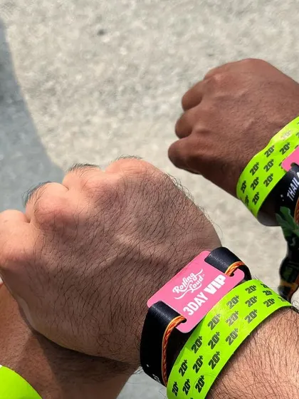 The coveted 3-Day VIP wristbands for Rolling Loud Thailand. We were ready for the madness.