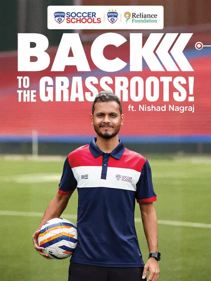 "Back to the Grassroots" featuring Nishad Nagraj. This graphic celebrates his return to the club to lead our youth development, a testament to our philosophy of nurturing our own.