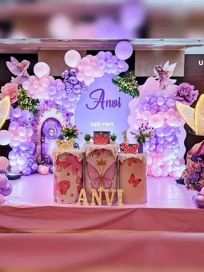 An enchanting fairy and butterfly theme with glowing wings and a magical forest feel.