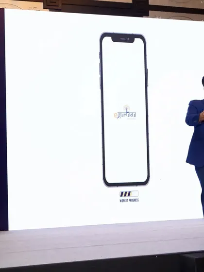 An anchor engaging the audience during a corporate presentation. I source professional hosts and speakers who can keep the energy high and the program on track.