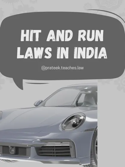 Understanding Hit-and-Run Laws in India. A hit-and-run accident can be a traumatic experience. I break down the relevant sections of the Motor Vehicles Act and the Indian Penal Code, explaining the driver's obligations, victim's rights to compensation, and the legal consequences, including for juvenile drivers.