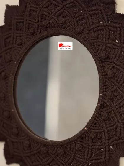 The detail on this macrame mirror frame is just stunning. It's a piece that will get a lot of compliments from your guests.