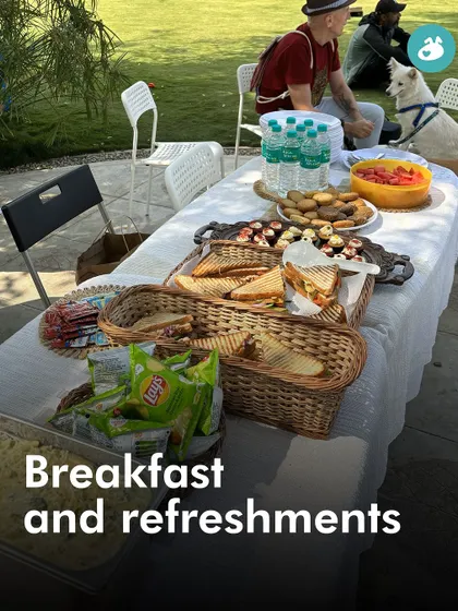 A duplicate of the picnic refreshments table, showing the care we put into the human experience as well.