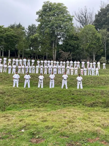 Our training goes beyond the dojo. This is our team during a karate camp at JSS School in Ooty. We train hard, push each other, and build bonds that last a lifetime.