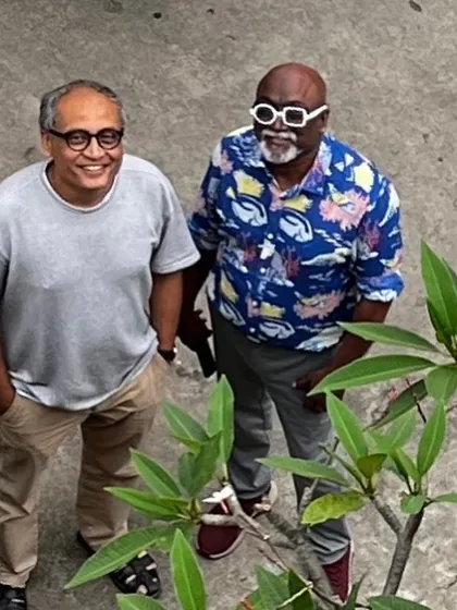 A view from above with Bose Krishnamachari during his visit to our studio. A different perspective always offers new insights.