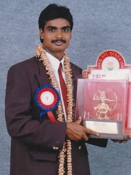 Holding the Arjuna Award, a symbol of years of hard work and dedication to Kabaddi. This award represents my contribution to India's sporting legacy and inspires me to guide new players.