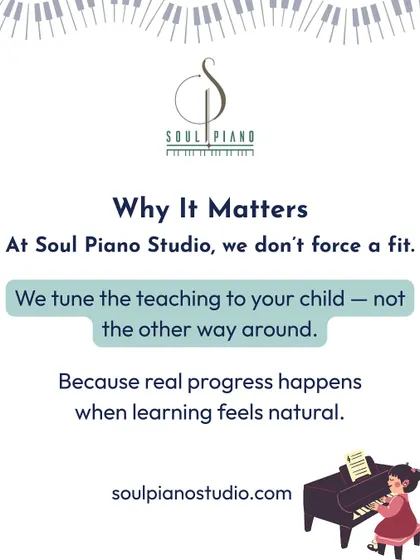 At Soul Piano Studio, we don't force a fit. We tune the teaching to your child, not the other way around, because real progress happens when learning feels natural.