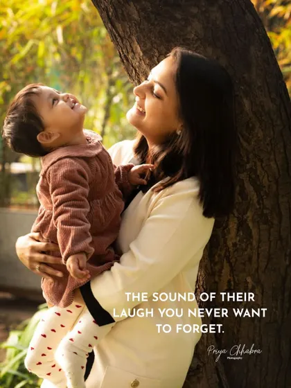 That sound of pure, uninhibited laughter is something you never want to forget. My goal is to create a space where these natural, happy moments can unfold during our shoot.