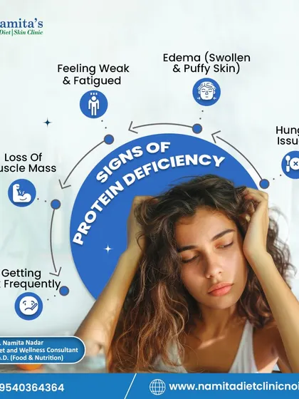 It is important to recognize the signs of protein deficiency, such as feeling weak, frequent sickness, or loss of muscle mass. I guide my clients on how to ensure they get adequate protein from sources like legumes, dairy, and nuts.