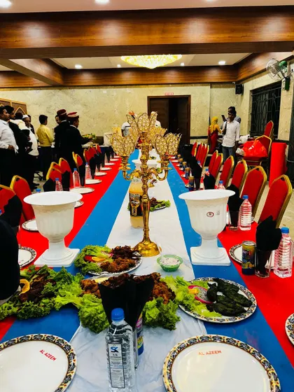The table is set with our delicious starters, including various kebabs and tikkas, ready for the feast to begin.