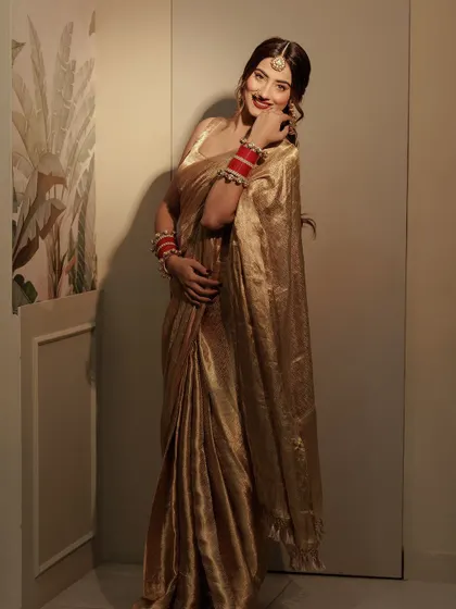 My sukoon (my peace). A candid shot from my Karwa Chauth look.