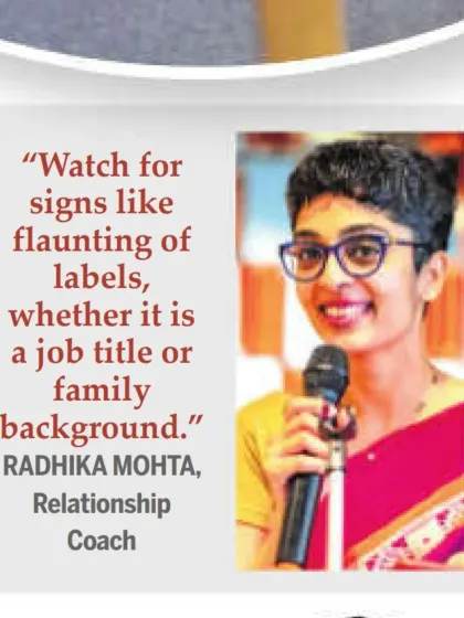 I spoke with The New Indian Express about the dating trend 'Throning', where someone flaunts their partner to boost their own social status. I advise watching for signs like the flaunting of job titles or family background.