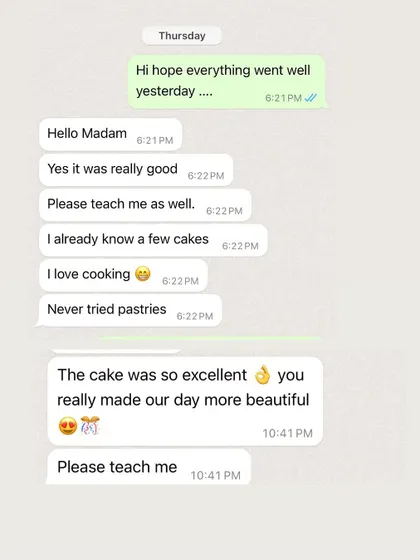 It's always amazing when a client loves the cake so much they want to learn how to bake too!