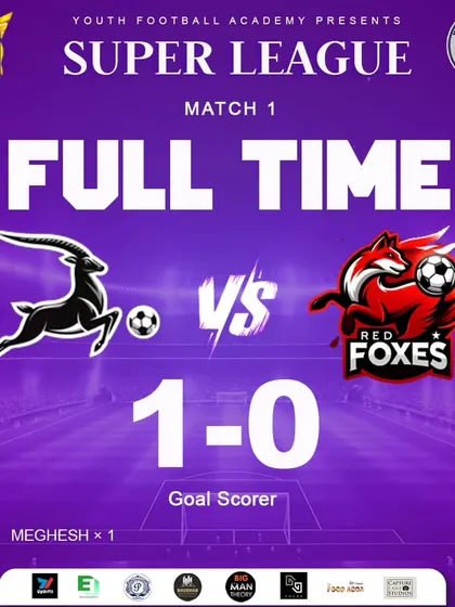 A tight 1-0 victory for the Black Antelopes.
