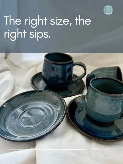 This small, curved cup and saucer set was a design I initially made for myself. It was later picked up by Lagavi for their collection, proving that personal projects can often find a wider audience.