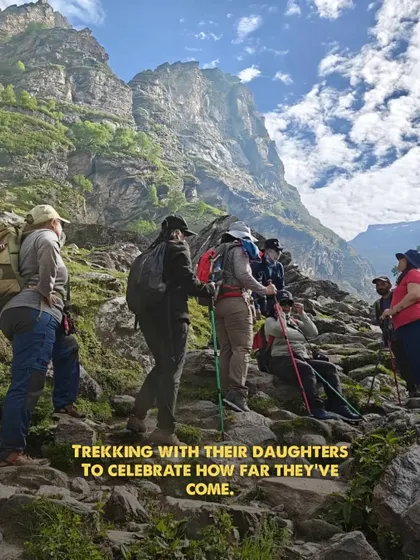 The women officers trekking with their daughters on the Hampta Pass. It was a powerful way to celebrate how far they've come and pass the torch to the next generation.