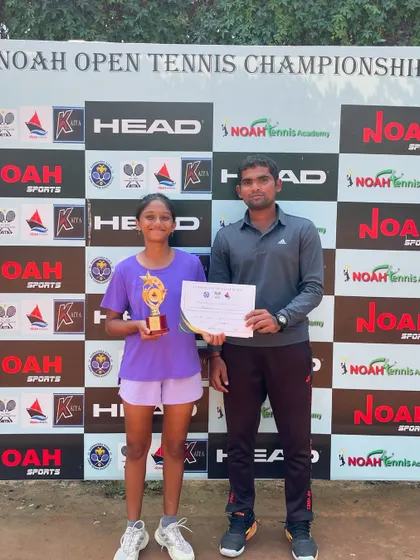 Congratulations to our trainee Manvita Rajendra on winning the finals in the Girls U16 AITA CS Nationals Tennis Tournament. Her powerful game and relentless spirit are an inspiration to everyone at the academy.