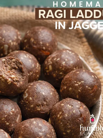 My homemade Ragi Laddus are a customer favorite for a reason. Made with nutrient-dense ragi (finger millet) flour and organic jaggery, they have a wonderfully rich, earthy flavor and a soft, chewy texture from the nuts and seeds.
