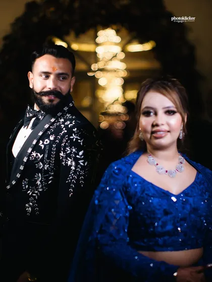 A candid portrait of the couple during their reception. We focus on capturing natural interactions and expressions that reflect their personalities.