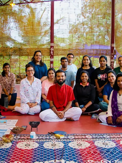 A group photo from our October sound healing course. We were blessed with a beautiful group of souls, all eager to learn and practice together in nature.
