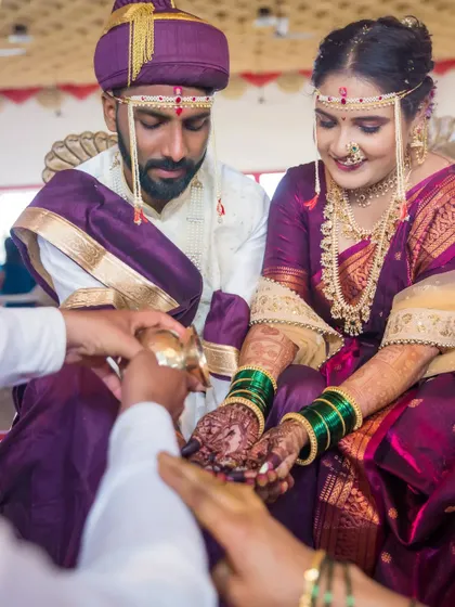 The kanyadaan ritual, where the bride's parents give her away, is a deeply emotional and significant moment we capture with care.