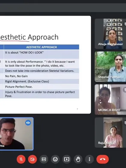 I am passionate about training other teachers in this safe and effective methodology. This is a snapshot from one of my online "Sthira Sukham Asanam" courses, where I teach the principles of a functional and individualized yoga practice.