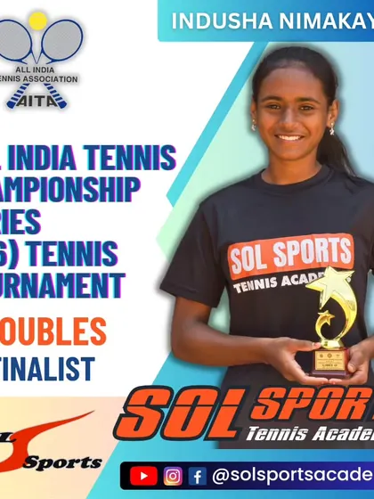 We congratulate Indusha Nimakayala for her performance in reaching the doubles final of the AITA Nationals Girls U16 Championship series.