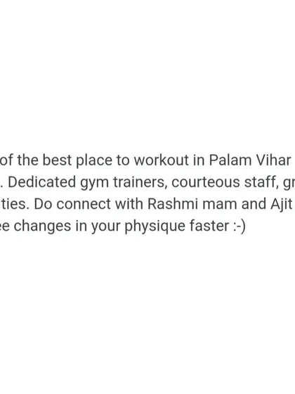"One of the best places to workout in Palam Vihar." A Google review praising our dedicated trainers, courteous staff, and great facilities.
