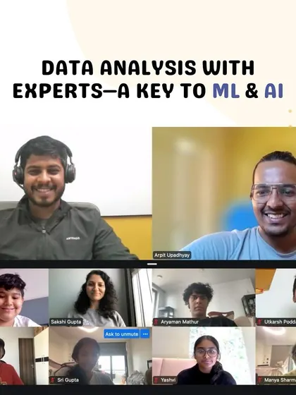 Our live online workshops are led by industry experts. Here, you can see our instructors and students engaged in a data analysis session, fostering a collaborative and interactive learning experience.