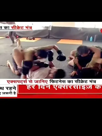 Another shot from our Zee News feature, showing our MMA and grappling training in action. We demonstrated how our methods provide a holistic and effective form of fitness.