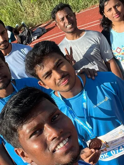 A selfie with the team after a successful track event. Celebrating our hard work and achievements together is a key part of our process.