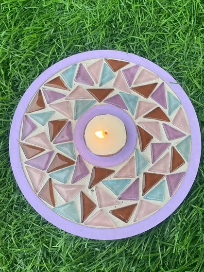 This beautiful mosaic tea-light holder is perfect for festive decor or as a handmade gift. It's a simple yet elegant project that anyone can enjoy making.