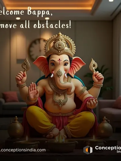 Warm wishes on Ganesh Chaturthi. May Bappa remove all obstacles and fill your homes with devotion and love.