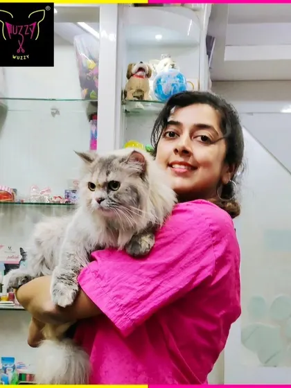 A little extra love for this beautiful Persian cat. Cuddles and gentle handling are just as important as the brushing and bathing.