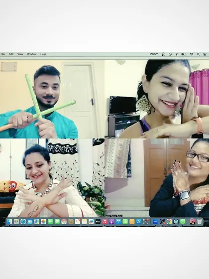 Our instructors getting into the festive spirit for the Navratri Special Masterclass.