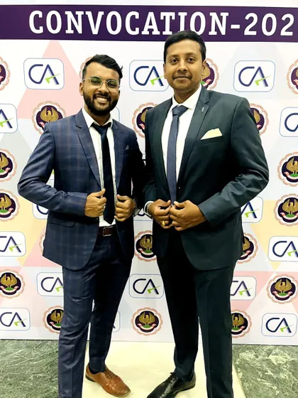 Collaboration is key in finance and in life. Here with my #cabuddy, celebrating our professional milestone at the CA Convocation 2023, reflecting the partnership approach I take when providing business advisory and tax services.